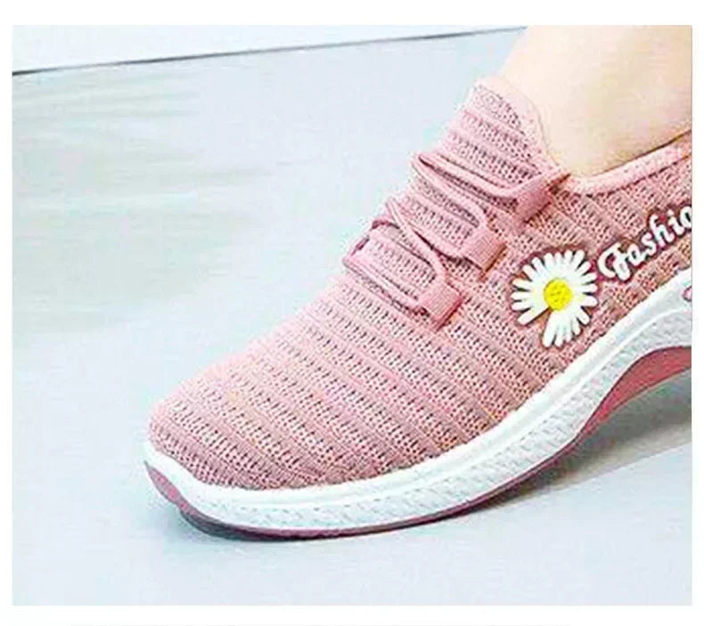 women's light running shoes,Adult sneakers,  net shoes, comfortable soft soled sneakers, women's breathable casual single shoes